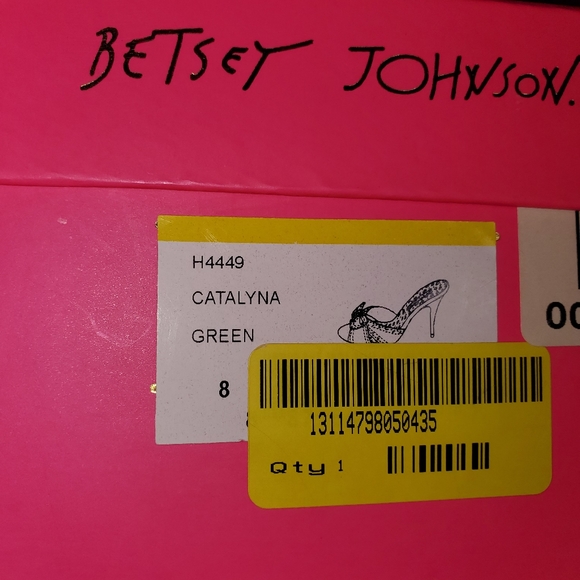 Betsey Johnson 'Catalyna' Slide Turquoise Heels New in Box -Sz 8M - Picture 10 of 10